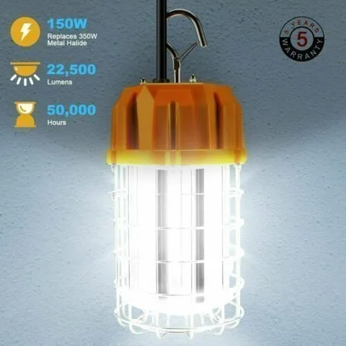 150W LED Temporary Work Light Portable Building Construction ETL Workshop Light -