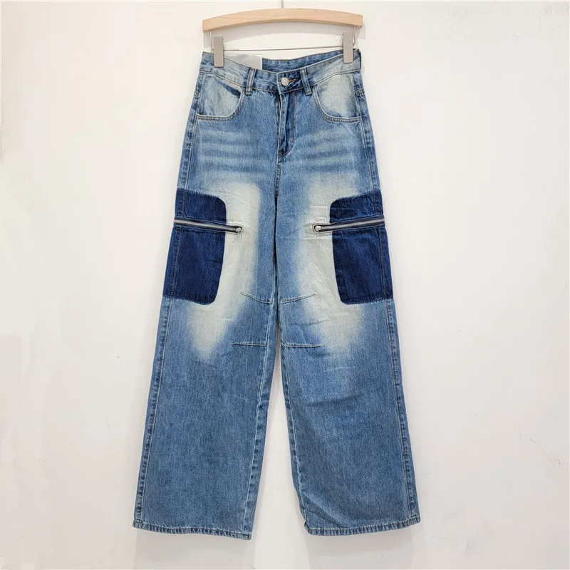 

Women Cargo Jeans Baggy Vintage High Waist Cowboy Pants Harajuku Oversize Denim Trousers 90s Y2k 2000s Style Trashy Clothes New