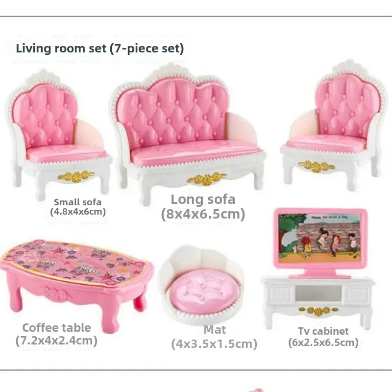 ขายร้อนน่ารัก Kawaii สีชมพู Miniature Dollhouse เฟอร์นิเจอร์อุปกรณ์เสริมของเล่นเด็กครัวทําอาหารกิจกรรมสําหรับสาวของขวัญ