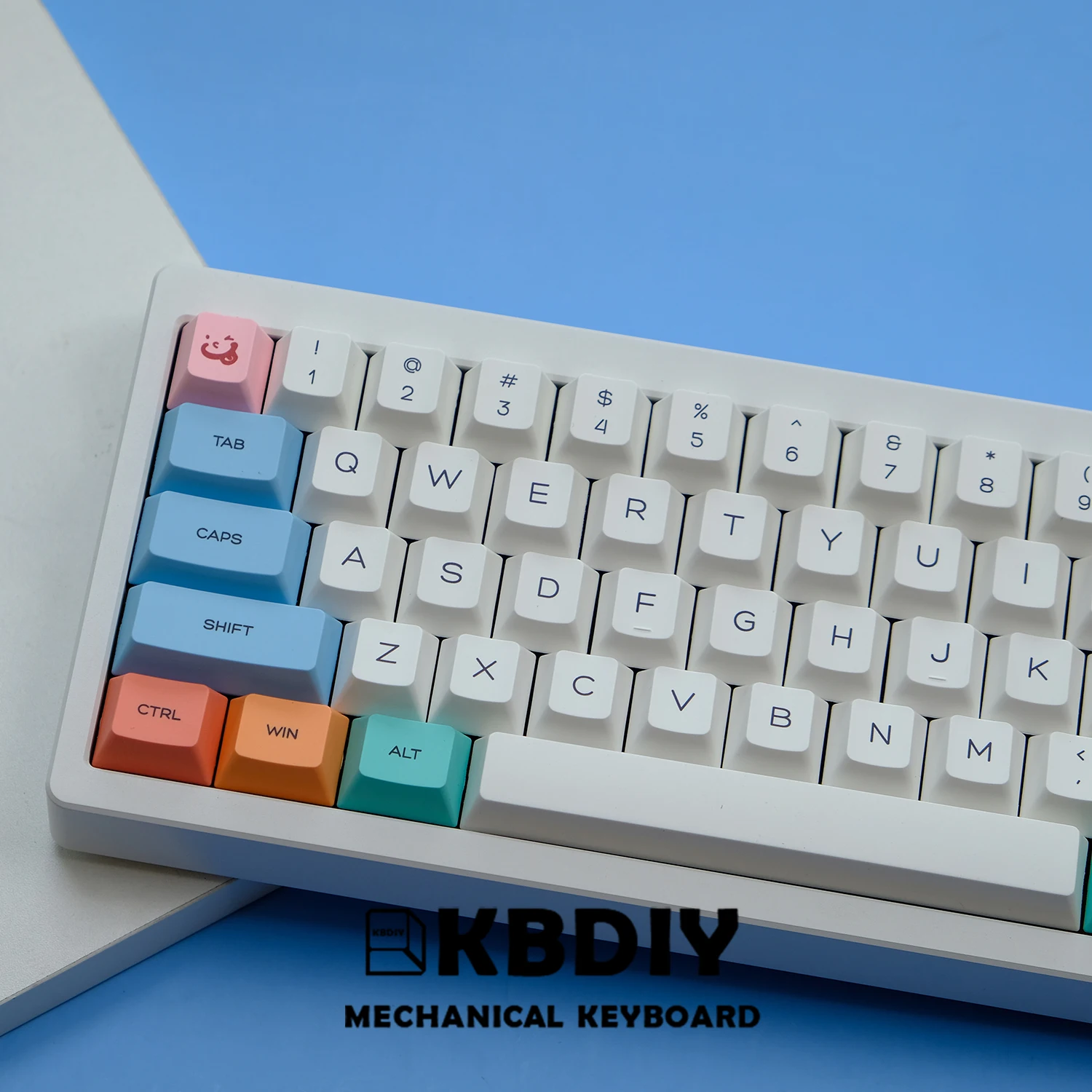 KBDiy 144 Keys/Set  Pastel Chalk Theme Keycaps  Korean Japanese Keycap Cherry Profile PBT For Mechanical Keyboards MX Switches