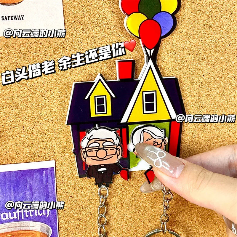 Couple Keychain Hanger Wall Key Holder Home Decor Cartoon Kawaii Key Pendant Backpack Key Ring Storage Rack For Lover Gifts