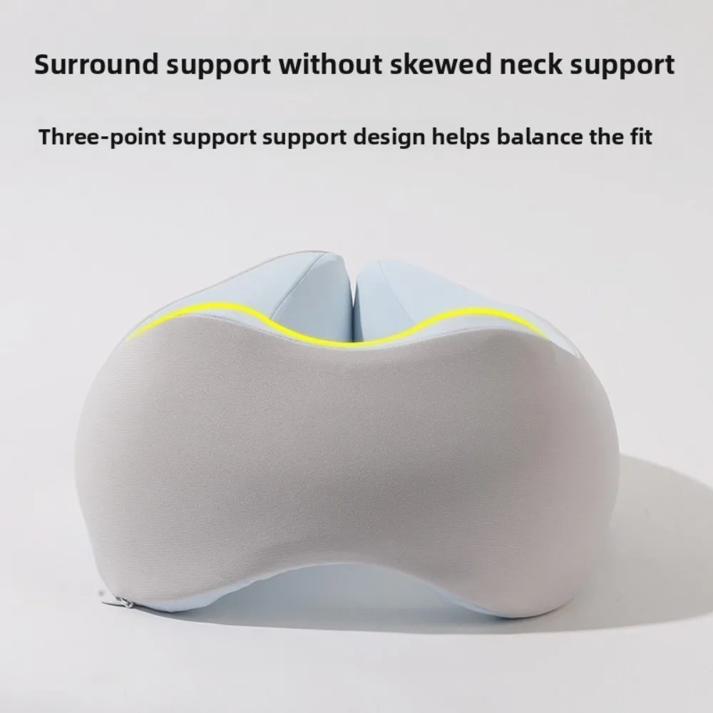 Soft Portable U-shaped Pillow Memory Foam Ergonomic Neck Pillow Travel Pillow Ultimate Support for Flights