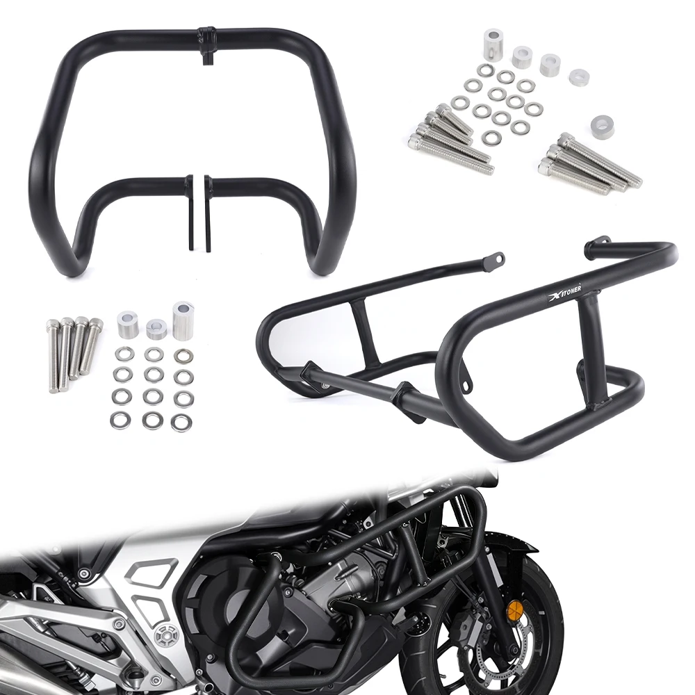 

Motorcycle Crash Bars Upper Lower Engine Guard Bumper Frame Protector Crash Cages NC 750 X / DCT 2021-2024 2025 2026 For HONDA