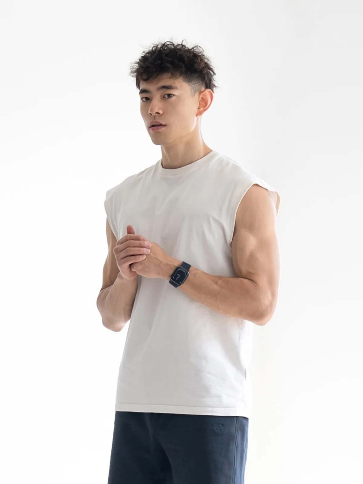 

DRIOTOPIA Men's Fitn Tank Top Summer Sport Vest Breathable Running Training Svel T-irt round Ne Sweatl