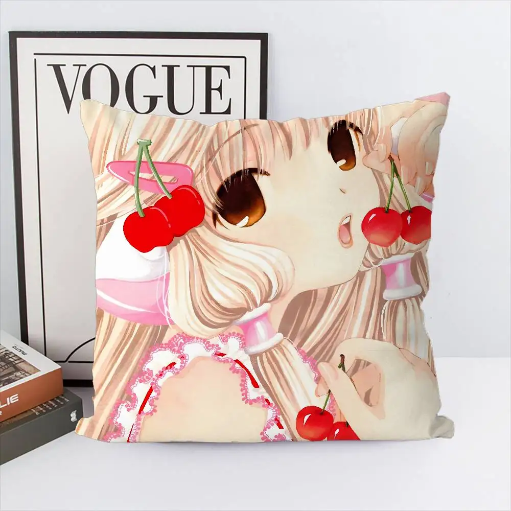 

Anime Chobits Pillow Case Double-Sided Printing Cushion Cover 45x45 Decorative Cushions Sofa Home Decor Soft Pillowcase