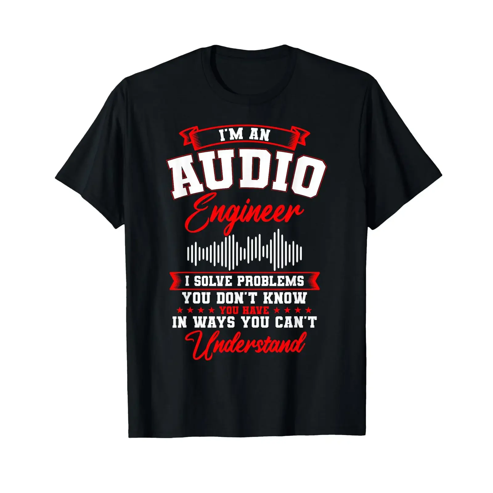 Sound Engineer Audio Recording Editor T Shirt vintage Washed Slightly Versatile Stretched Casual graphic streetwear Unisex Soft