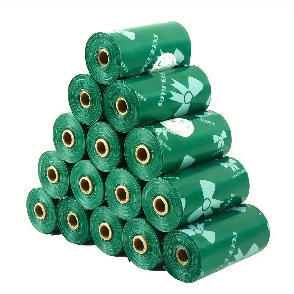 Degradable Thick Dog Poop Bags Paper Core Printed Hard Box Packaging Portable Waste Bags for Dogs Cats Daily Pet Cleaning