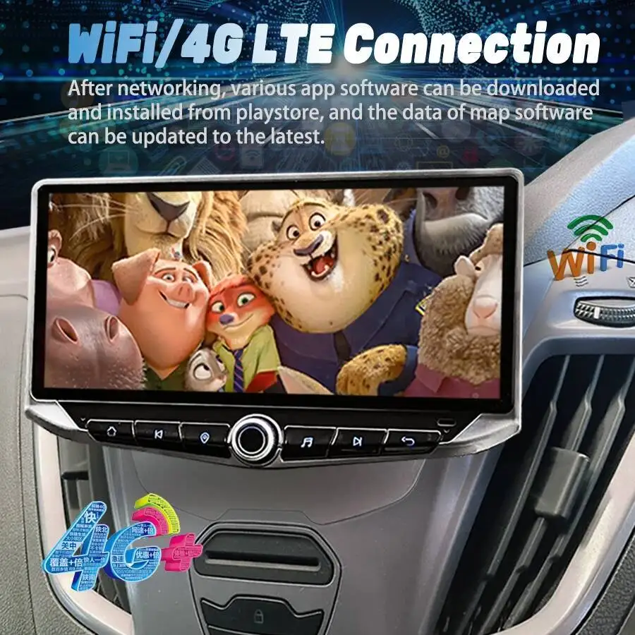 2 Din Multimedia Player Screen Head Unit Navigation For Ford Transit Tourneo Custom 2013-2021 10.88“Android 15 Carplay Car Radio