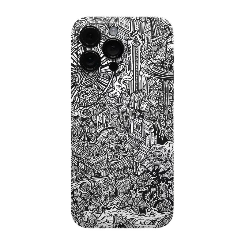 Oscar Colorful Decal Skin for iPhone 17 16 15 14 13 12 Pro max Protector  Film Wrap Case Full Cover Personal Sticker