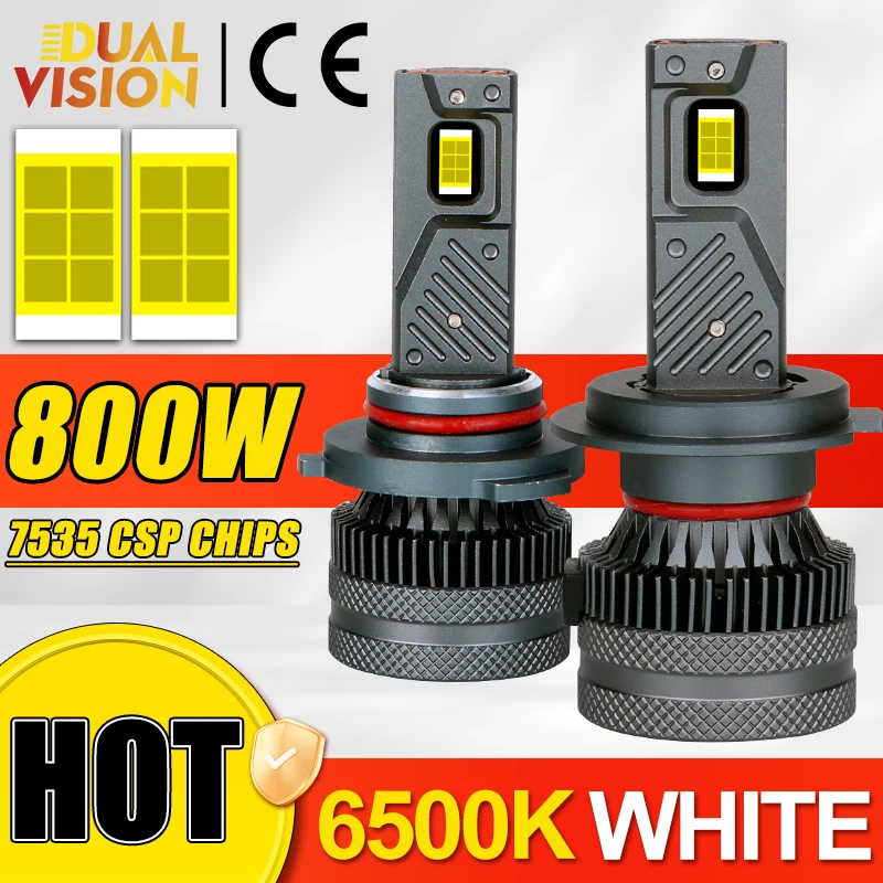 

800W H4 LED H7 H1 H3 H11 12V/24V Лампа накаливания H27 HB3 HB4 H27 880 H27 881 K5C CANBUS Передние фары 9005 9006 9012 H8 H9