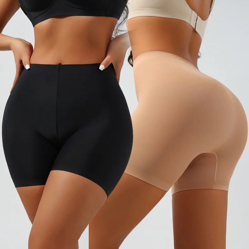 Бесшовные корректирующие трусы со средней талией, европейский стиль, контроль живота, послеродовые брюки для моделирования тела, защитные брюки с подтяжкой бедер