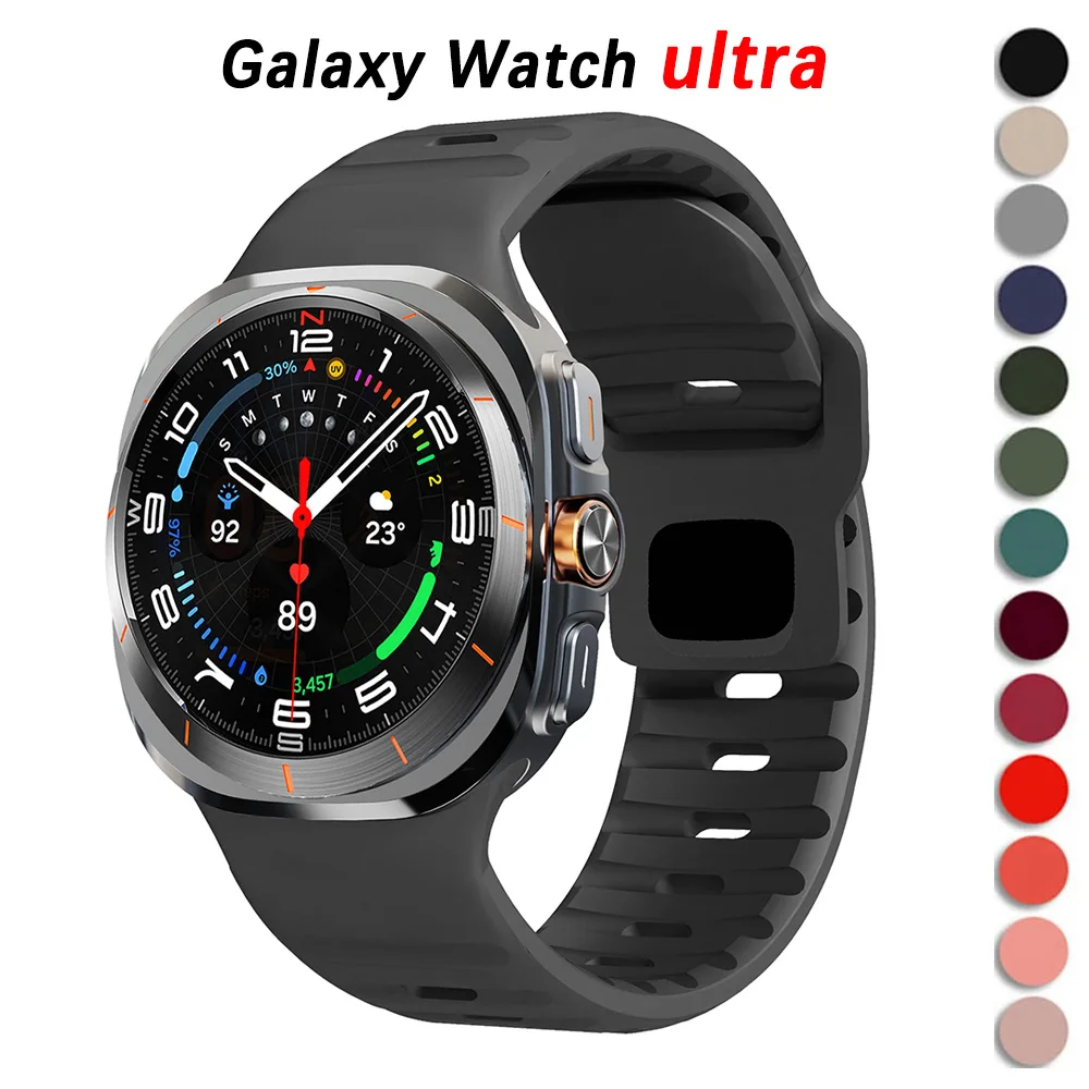 Silicone Sport Strap para Samsung Galaxy Watch, Pulseira Ultra, Pulseira Correa, Banda 7 Ultra, Acessórios, 47mm