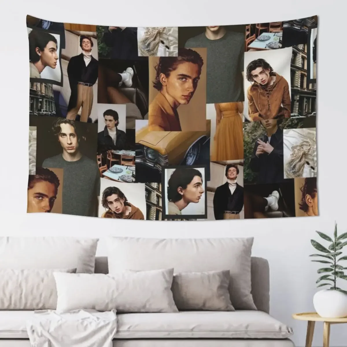 Timothee Chalamet: Collage Tapestry Wall Decor Bedroom Decorations Tapestry