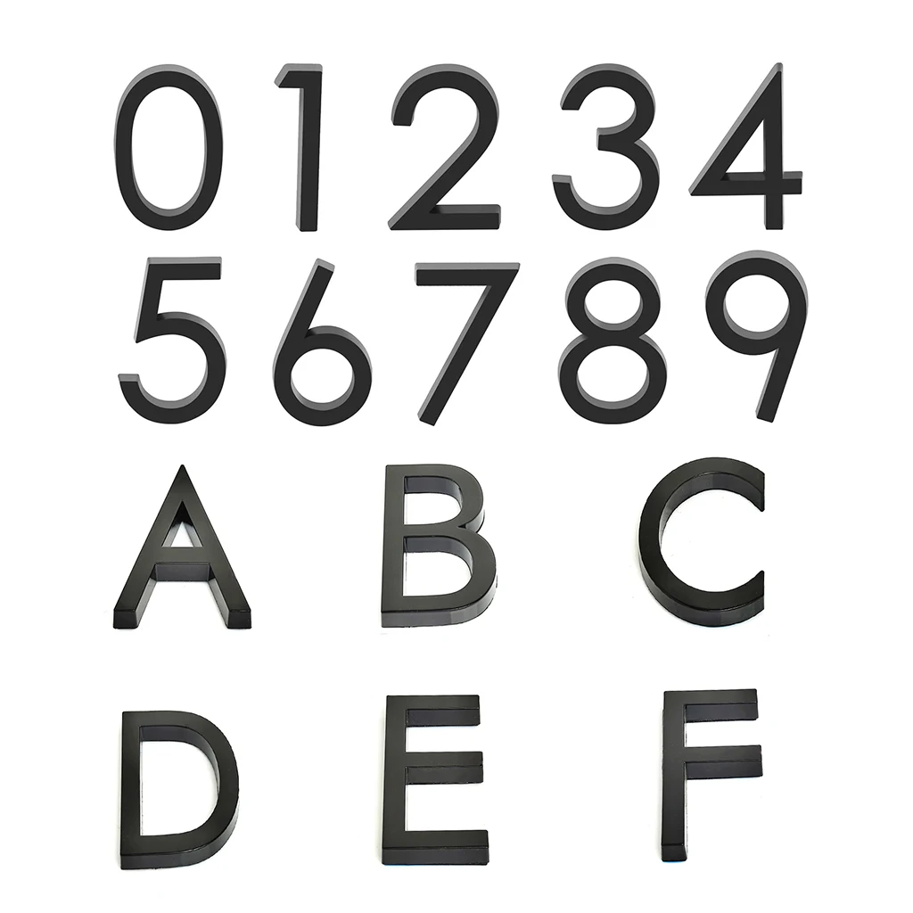 Auto adesivo número da casa carta adesivo placa de número da porta para apartamento ao ar livre escritório casa rua caixa de correio etiqueta sinal