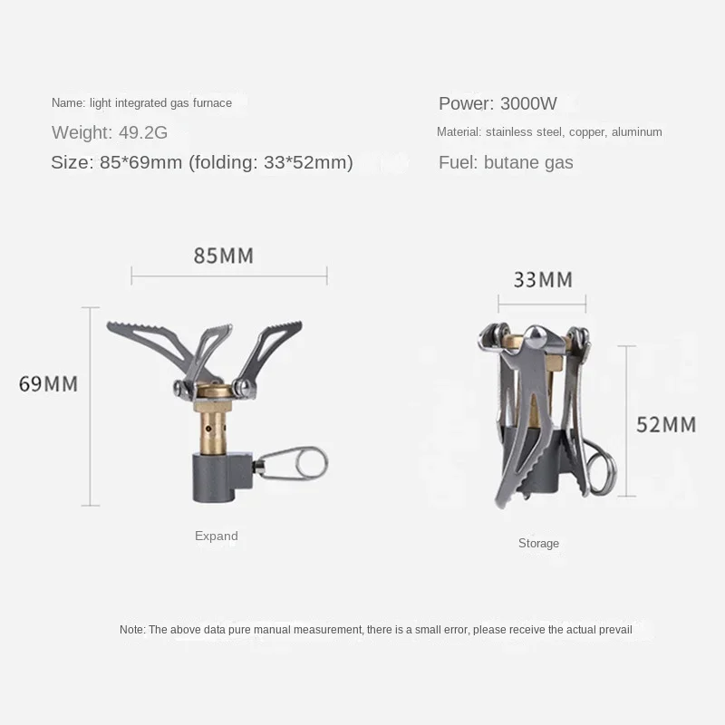 Titanium Mini Camping Gas Burners 25g One-Piece Pocket Stove Outdooor Hiking Folding Cooking Furnace Portable