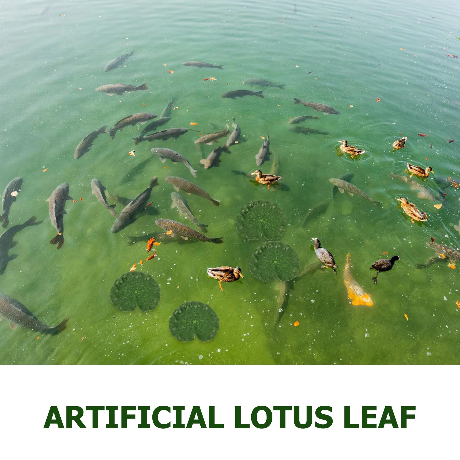 

10pcs 18Cm Artificial Lotus Leaf Green Floating Pool Decoration For Fish Pond Aquarium Tank Water Decor Outdoor Scenery Plants