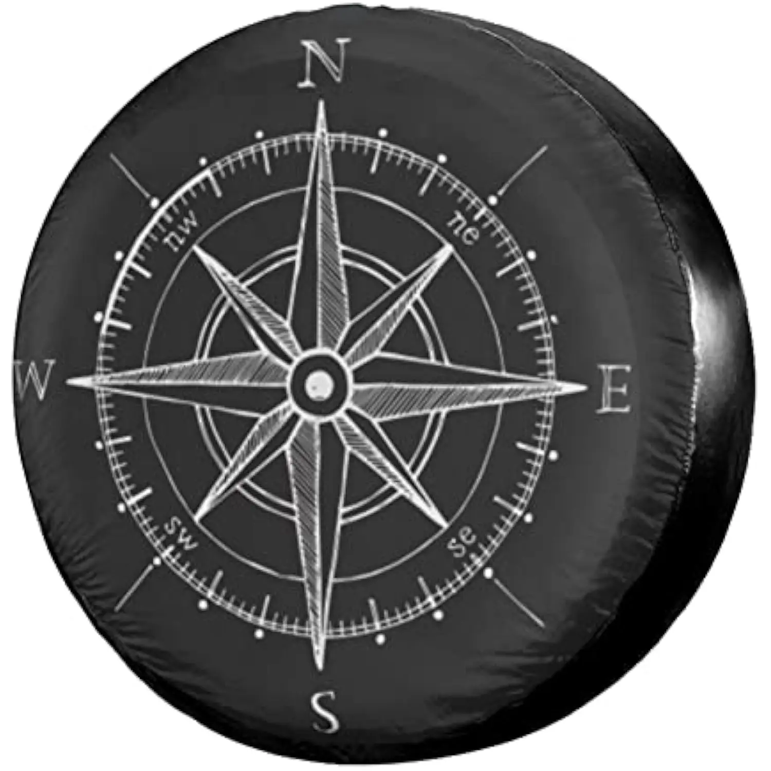 

Чехол для запасного колеса в виде винтажной компасной розы, полиэстер, пылезащитный, для автодомов, внедорожников, грузовиков, кемперов, универсальный размер