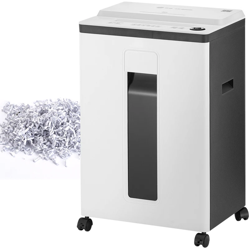 P-5 Level Micro Cut 2*10Mm Document Shredder Office Credit Card Cd Waste Paper Shredder 8 Sheets With 22L Pull Out Bin