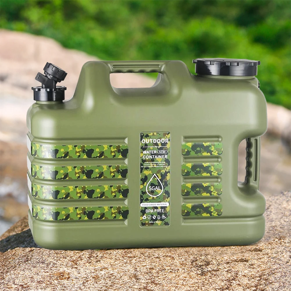 18.5L Water Storage Container Leak-Proof Drinking Water Bucket Large Capacity Water Container Jug for Vehicle Car Camping