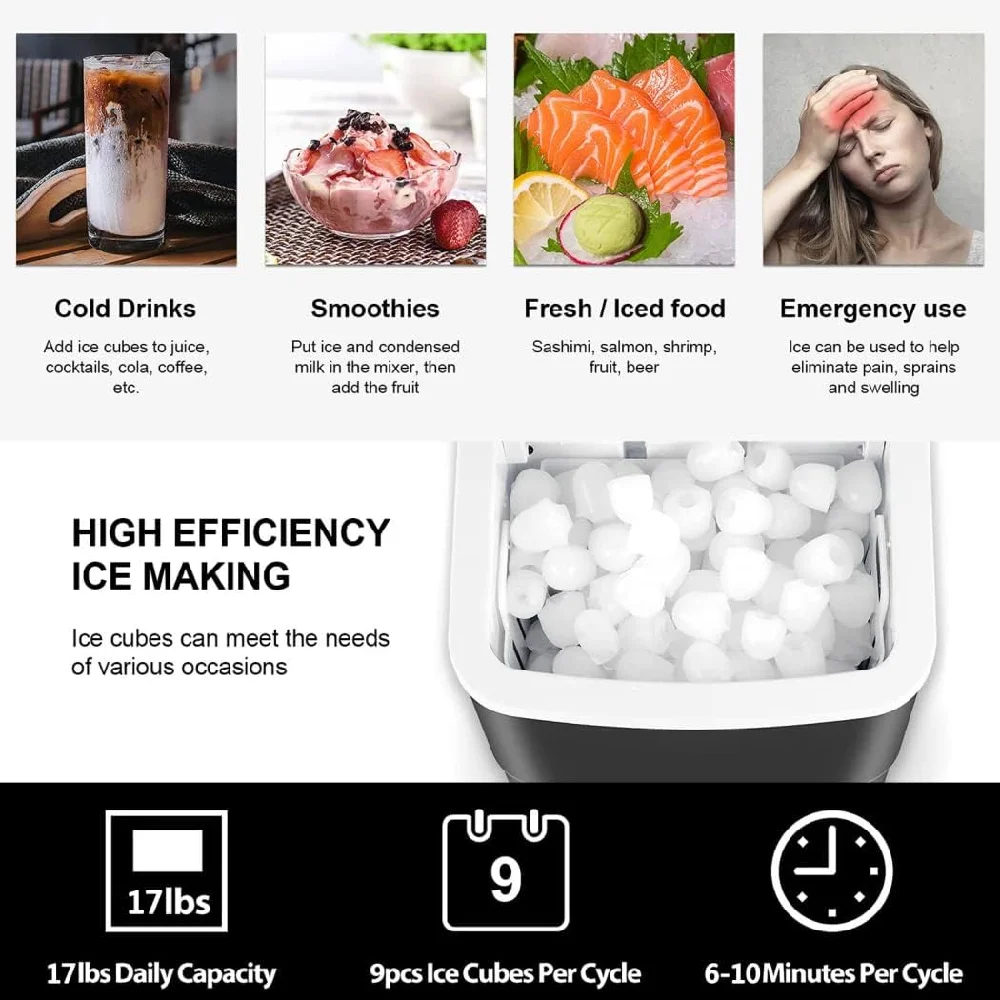 Produttore di mini cubi proiettili portatili intelligenti da 220 V Il nuovo motore desktop in plastica di alta qualità produce 9 cubi 2