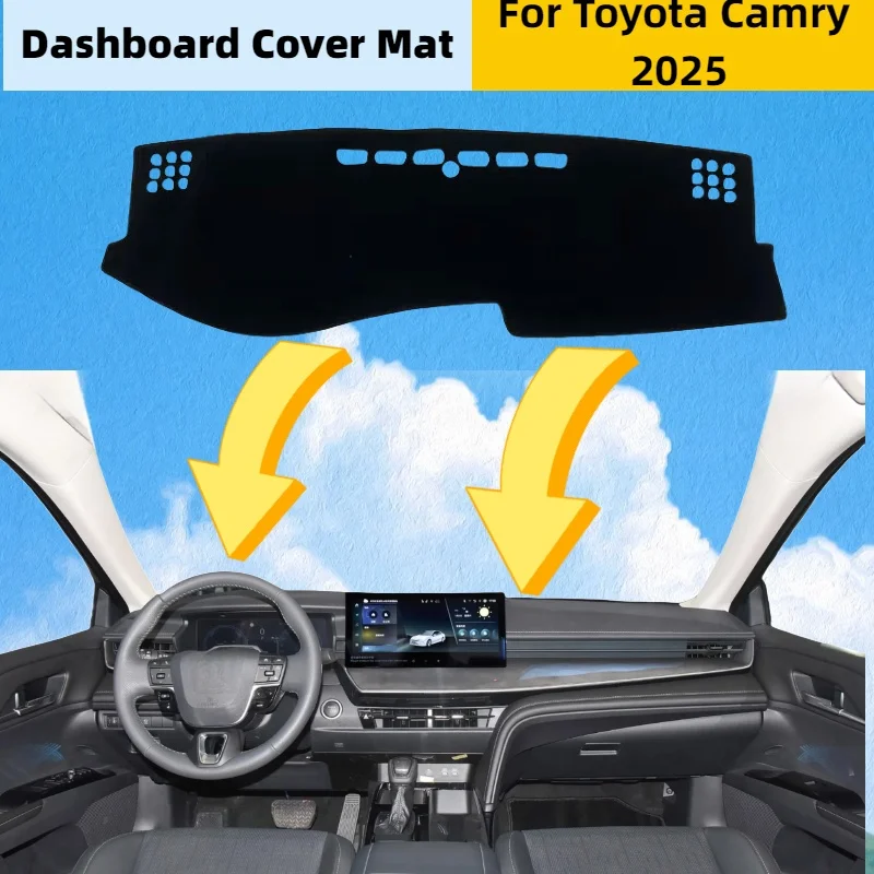 

For Toyota Camry XV80 2025 Dashboard Rug Cover Dash Mat Protective Avoid Light Carpet Car Stickers Accessories Auto Parts Sun