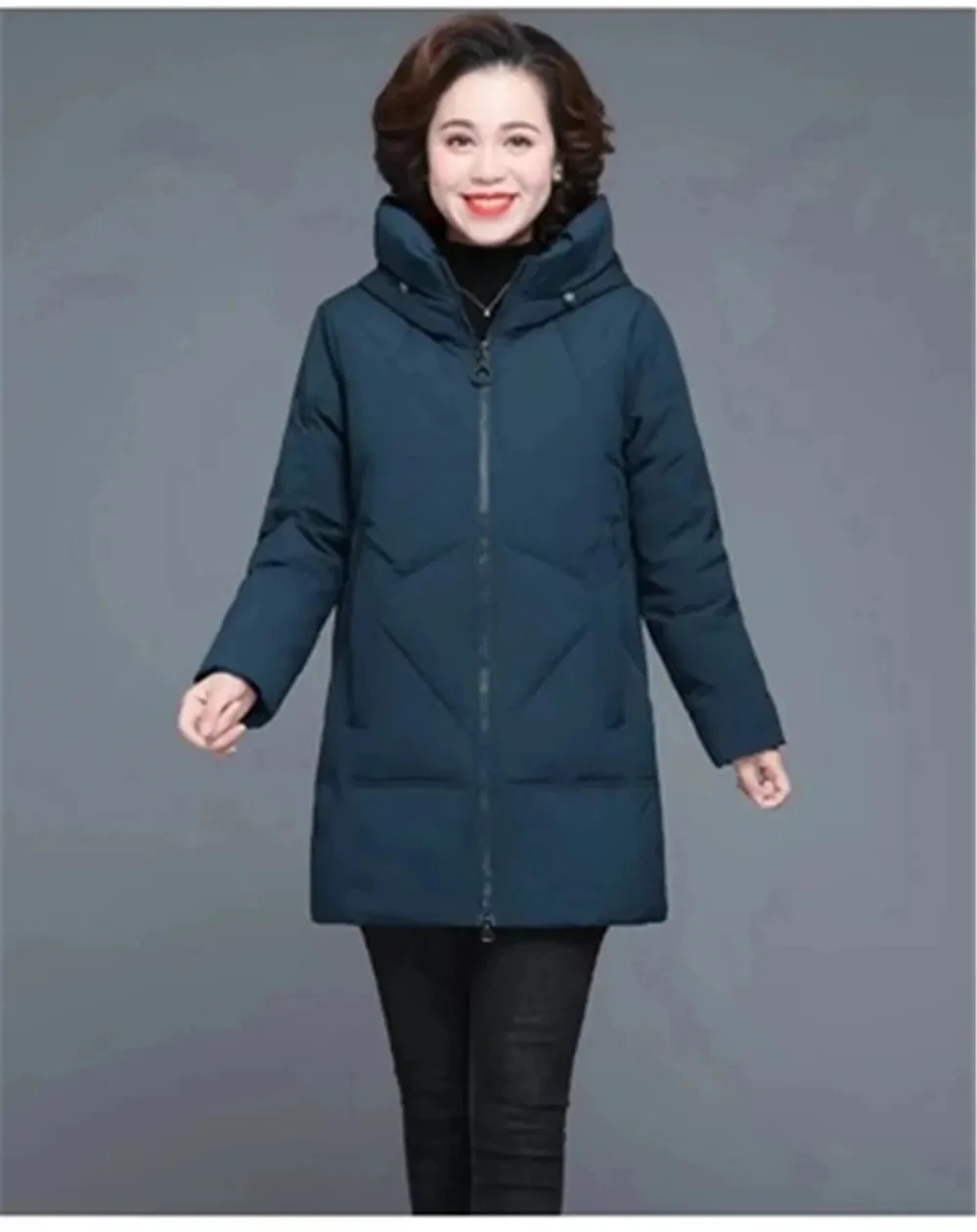 2023 Women Parka Oversized Winter Jacket Windproof Warm Outwear Middle-aged Mother Cotton Padded Coat Long Hooded Parka 6XL