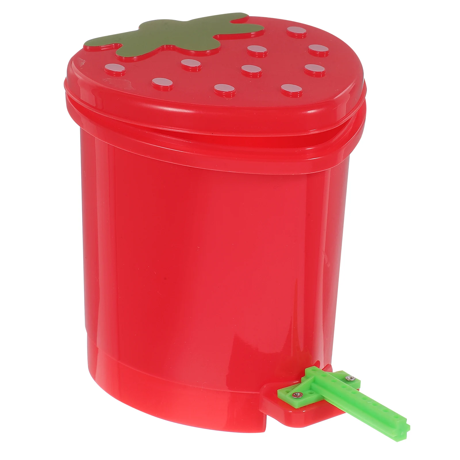 

Plastic Parrot Trash Can Bird Toys Mini Strawberry Desktop Waste Bin Pet Supplies