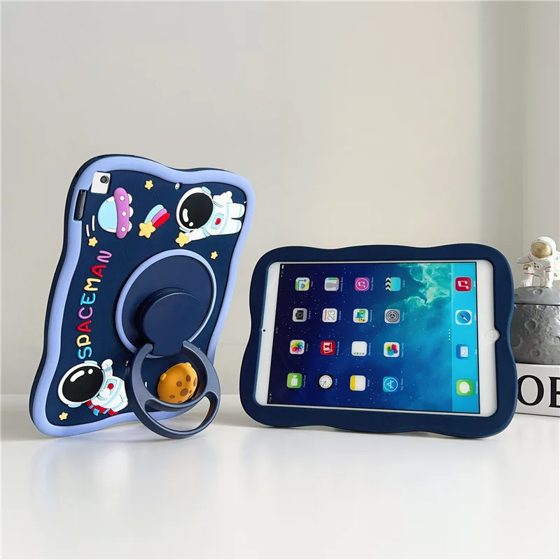 Capa de silicone infantil dos desenhos animados, iPad Air 1, Air 2, 9.7, 5th, 6th, 2017, 2018, 7th, 8th, 9th, 9th Generation Case