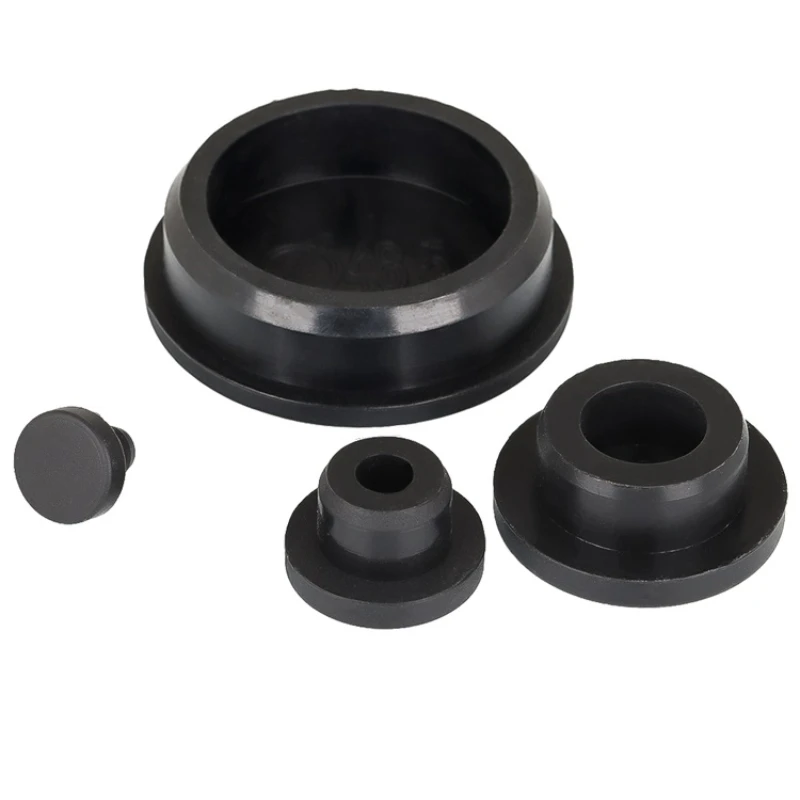 Bore 6.8-161.5mm Black/White Silicone Rubber Seal Hole Plugs Hollow Blanking End Cap Dustproof Plug Pipe Inserts T Type Stopper