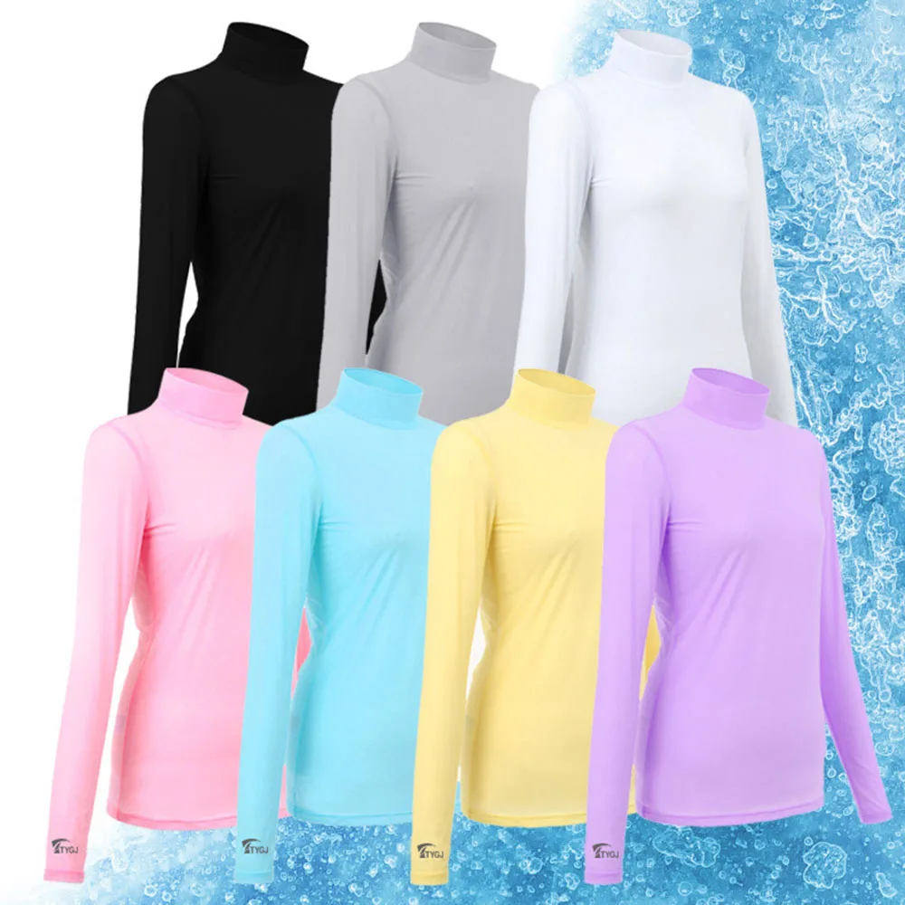 Golf Wear 2023 Golf Long Sleeve New Spring And Summer Collar Wind And Sun Protection Sports Women’s Clothing Golf Thin Coat