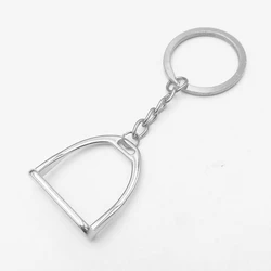 Saddle Iron Stirrup Key Chain Horseshoe Metal Keychains Equestrian Jewelry Accessories