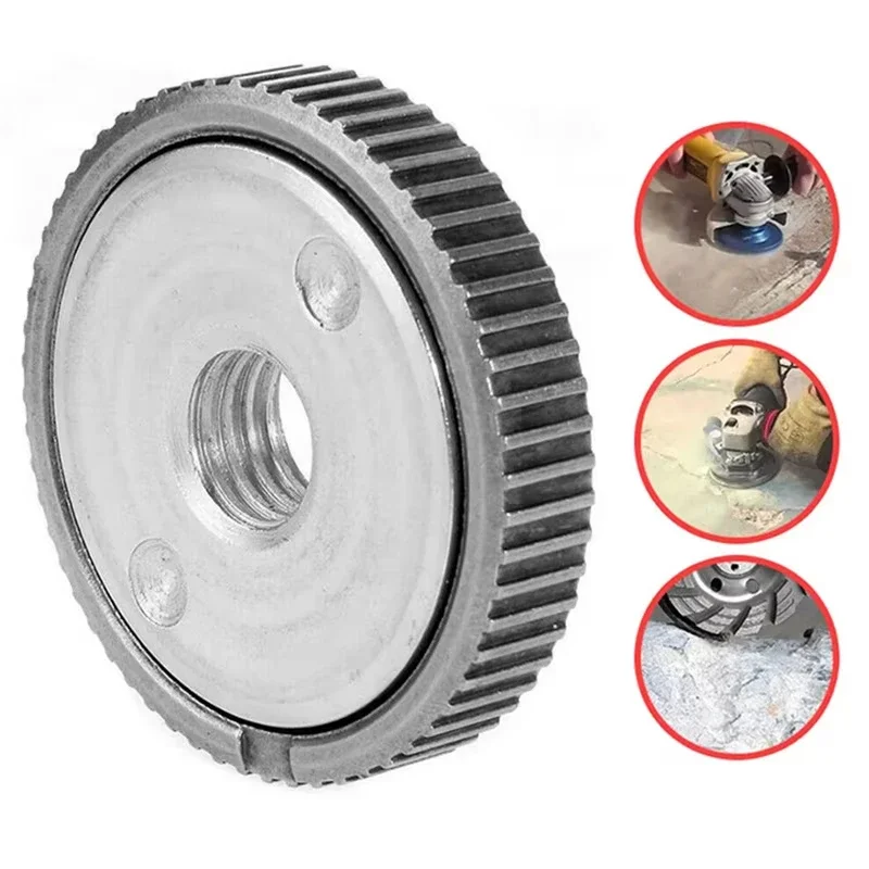 M14 Thread angle grinder self-locking pressing plate Angle Grinder Quick release Flange Nut Clamping Power Chuck Tools Parts 1PC