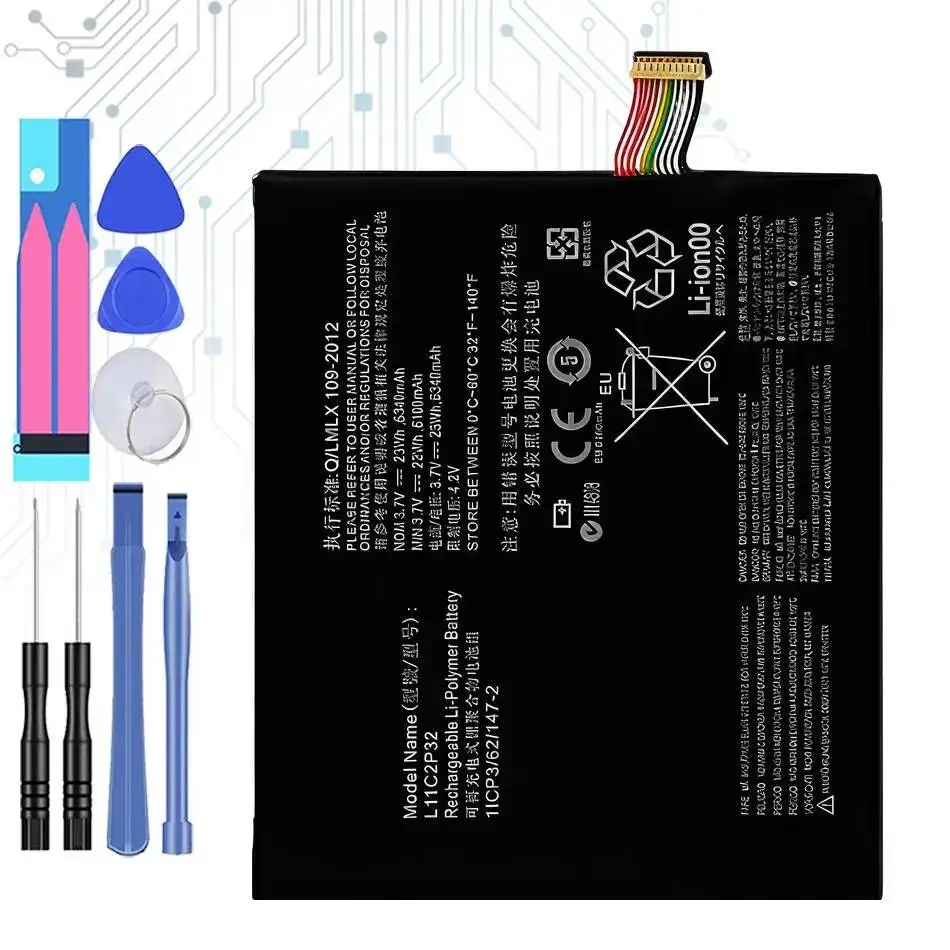 

Tablet Battery 6340Mah Lightweight For Launch X431 Pro 3 L11C2P32