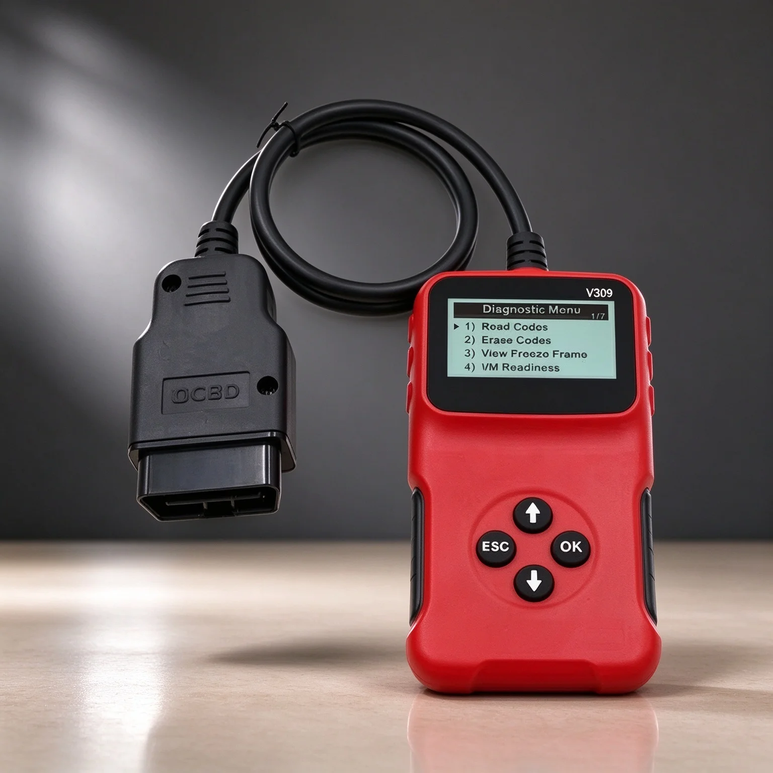 V309 OBDII Auto Diagnostic Tool Automotive DTC Code Reader Check Engine Warning Light Clear Fault Codes Multi‑Language