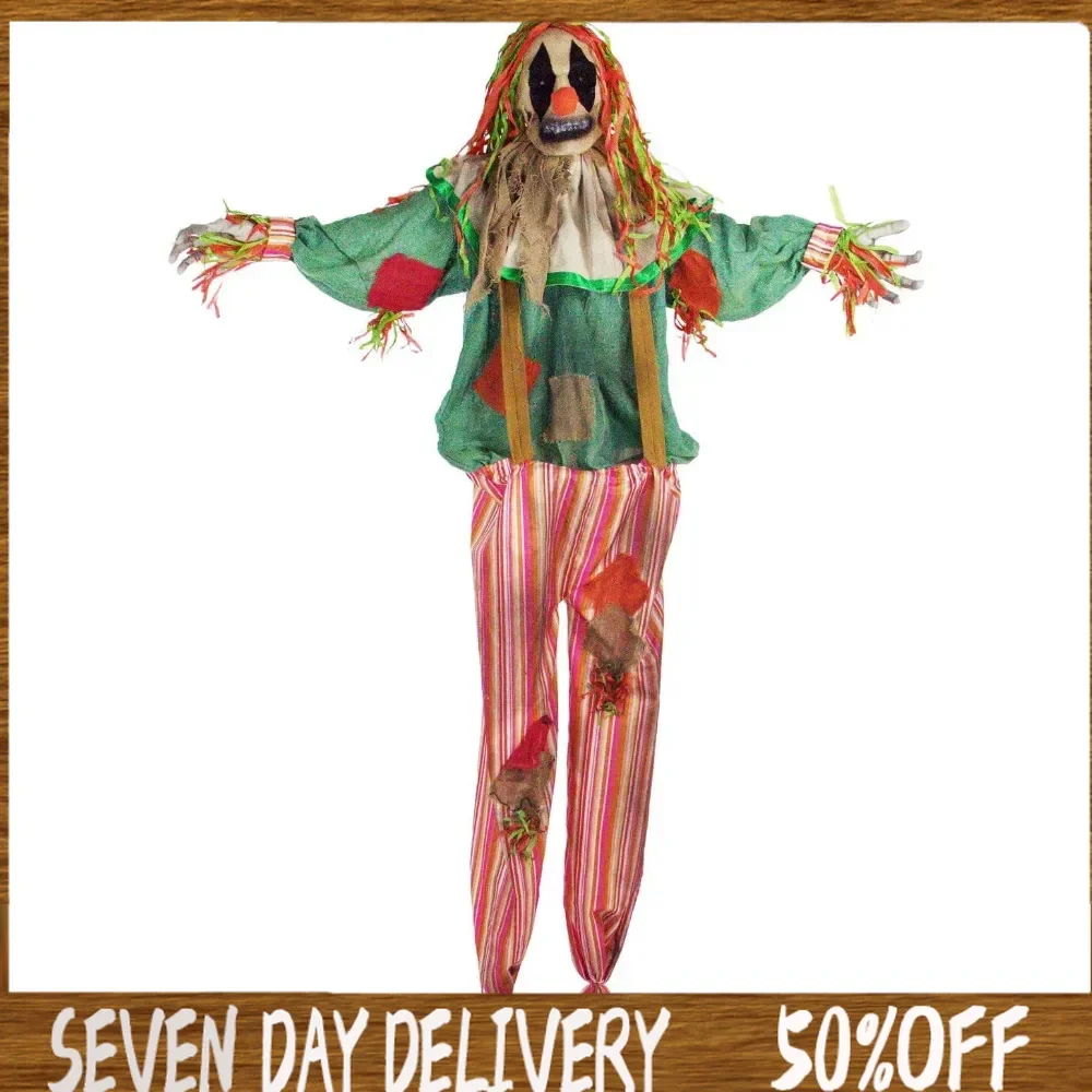 

Halloween Outdoor Decorations Standing Clown Halloween Animatronic Decorations Plug-in or Battery Operated Halloween Prop