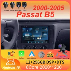 Android 15 Autoradio Carplay Car Radio For Passat B5 2000 2001 2002 2003-2005 Auto 4G Multimedia GPS 2 Din Player DSP Navigation