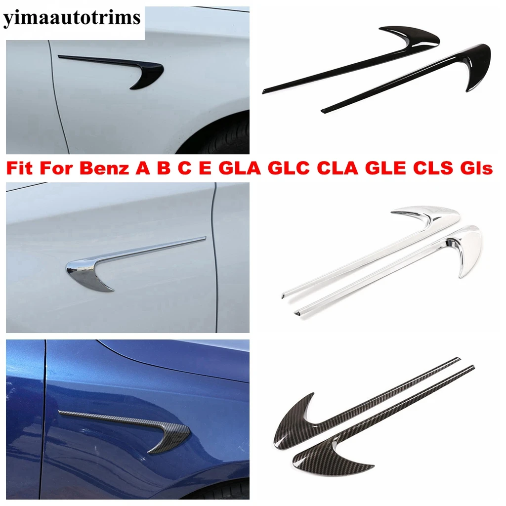 

Car Front Fender Side Air Vent Cover Trim For Benz A B C E GLA GLC CLA GLE CLS Gls ABS Chrome / Carbon Fiber / Black Accessories