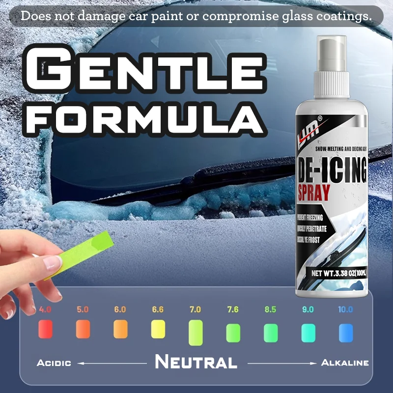 بخاخ إزالة الثلج الجديد من KJM - إزالة فعالة للثلج والثلج والصقيع، -45 ° C مقاومة، تمنع التجميد، أساسية للشتاء #6