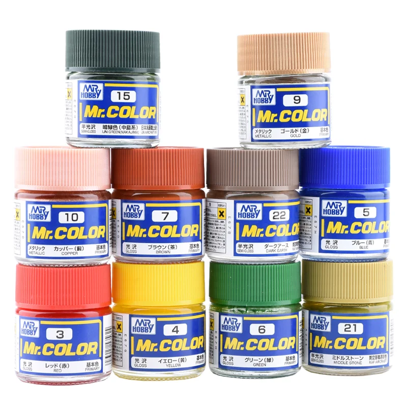 Mr.Hobby C1‑C23 Oil‑Based Lacquer Paint 10ml for Military Model Figure Clay Airbrush Hand Brush Painting Model Building Pigment