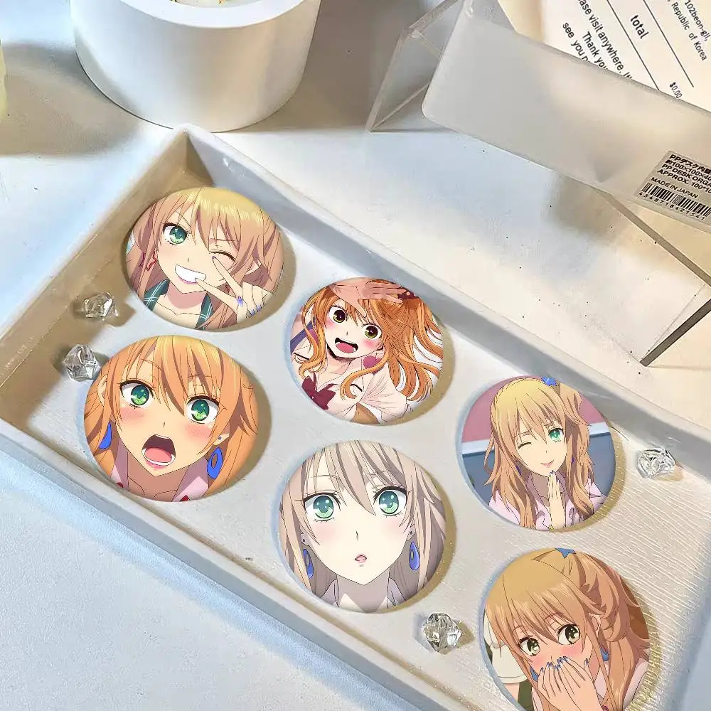 1pc Anime Citrus Girl Cartoon Style Badge Brooches On Backpack Decoration Round Enamel Pins For Accessorys