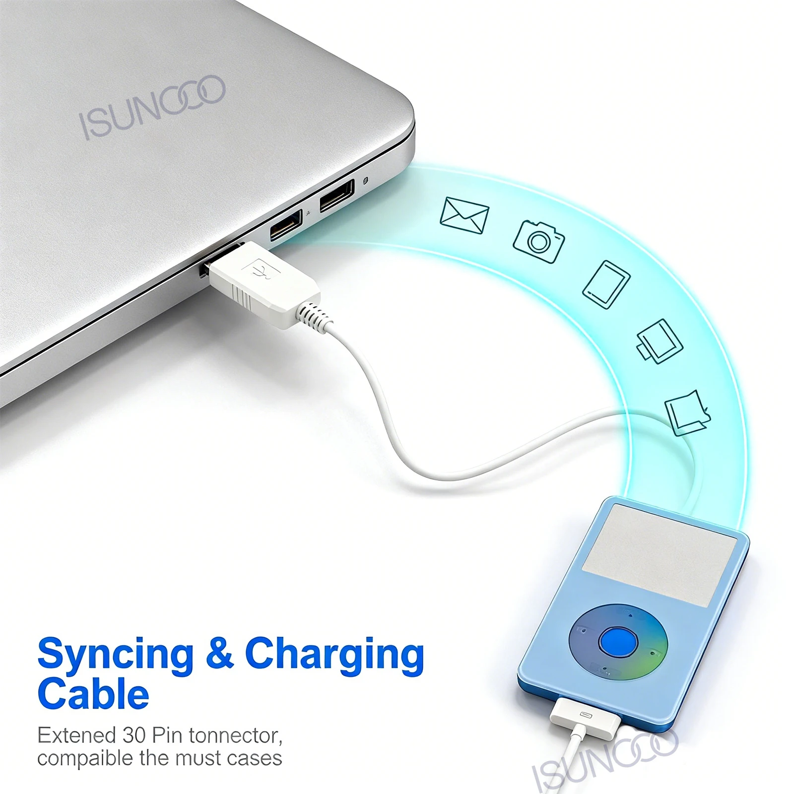 USB-Musikplayer 1394 12V Ladekabel für iPod 3. und 4. Generation, iPod Mini 1. Generation, Video 5. und 5.5. Generation, Classic 6. und 7. Generation – Detail 2