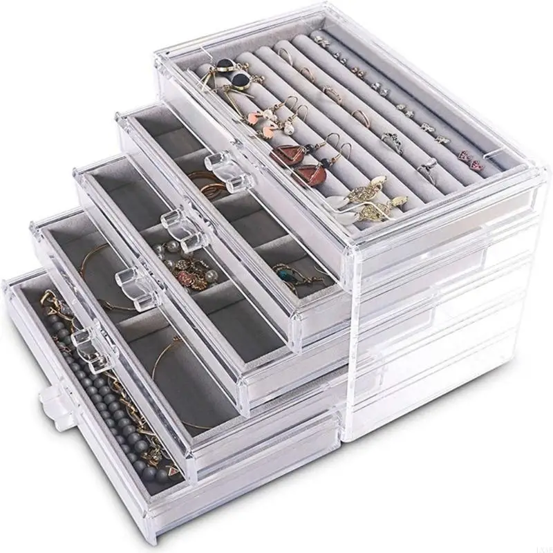  Space Saving Acrylic Makeup Storage Drawers Multi Drawer Acrylic Organizers for Neat Storage of Cosmetics and Jewelry