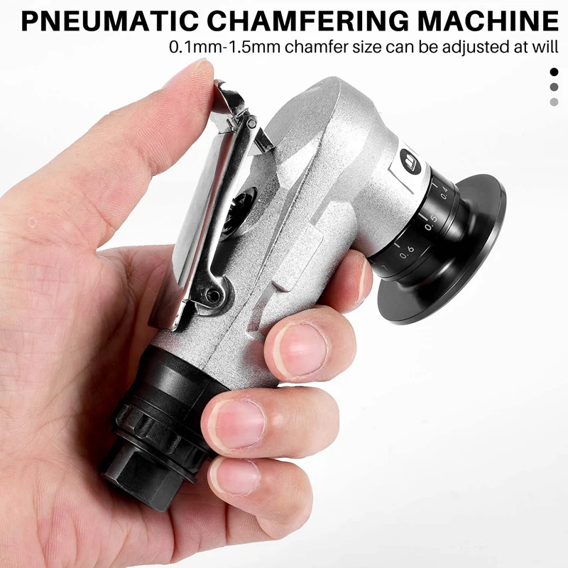 Manual Pneumatic Chamfering Machine, Linear Chamfering Tools, 45 Degree Metal Trimming Arc Corner Deburring Kit