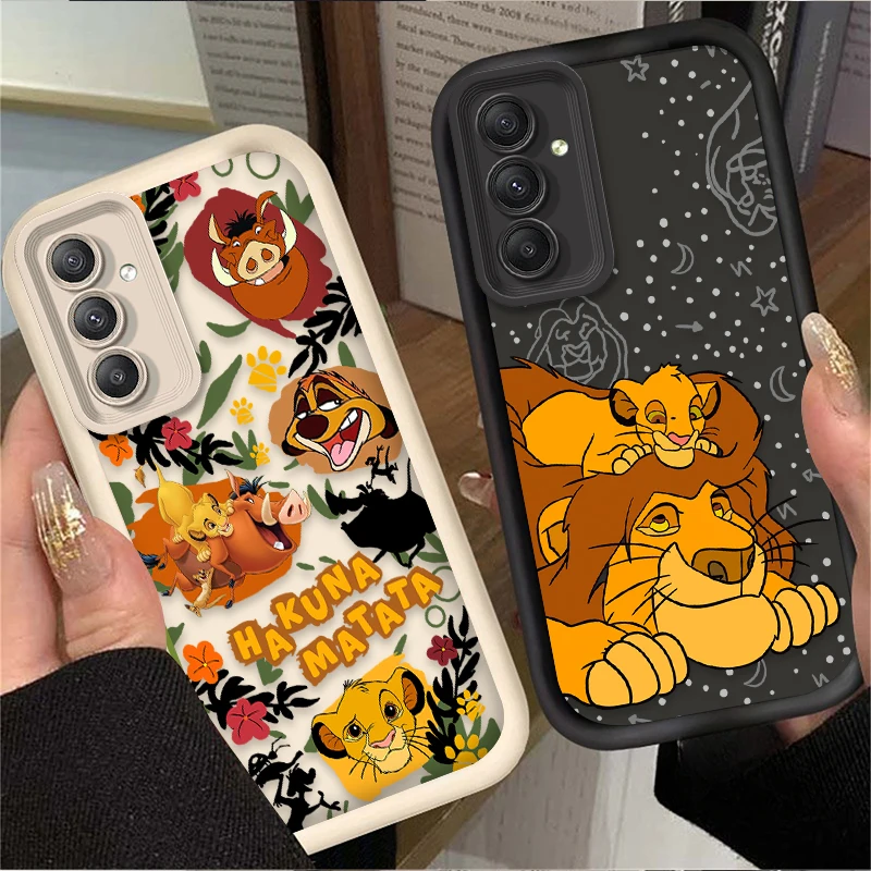 Cartoon Disney Lion King Telefoon Case Voor Samsung Galaxy A14 A15 5G S21 S22 S23 S24 5G FE Plus Ultra A25 A35 A52 A53 A54 A55 5G