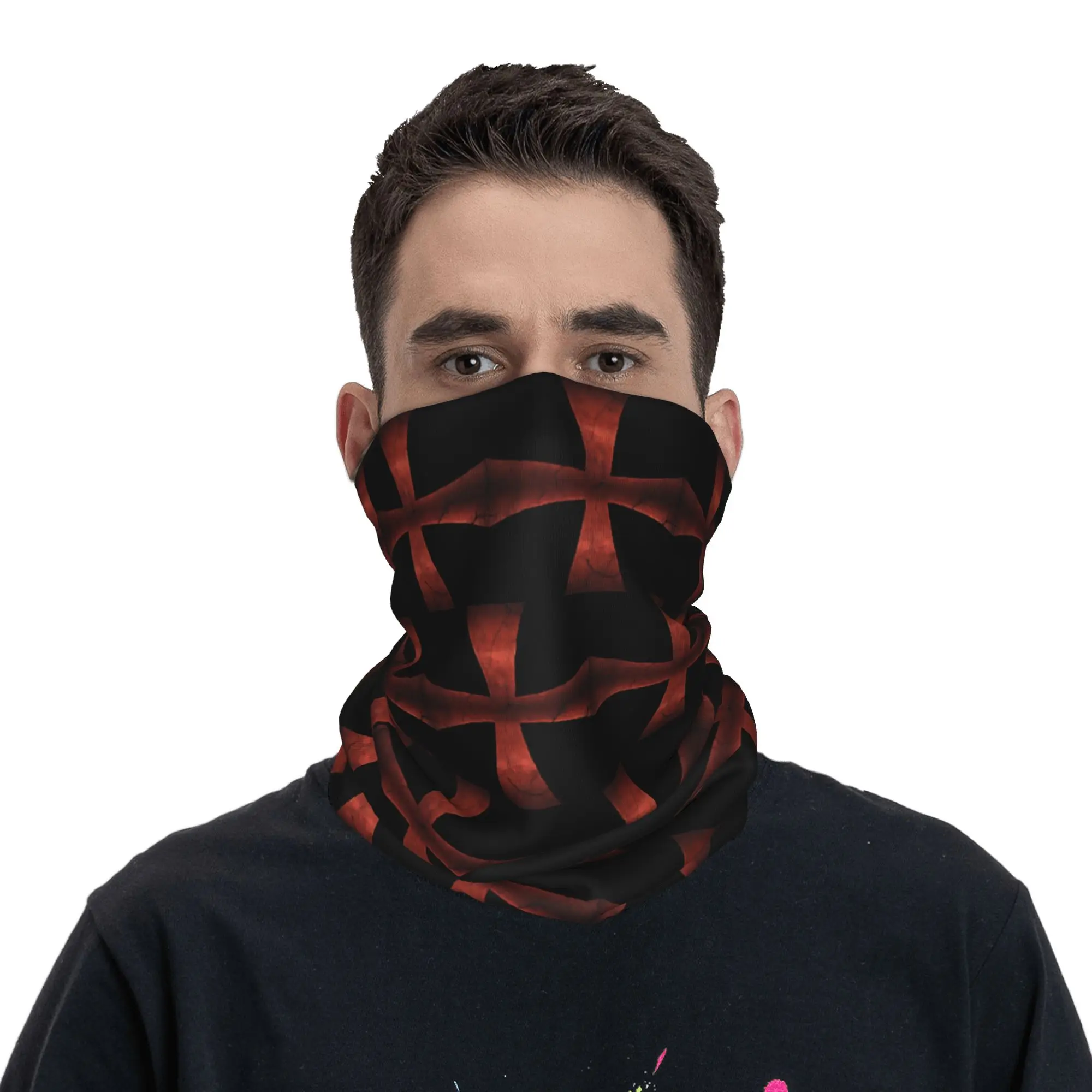 Knights Templar Cross Bandana Neck Gaiter Printed  Wrap Scarf Multi-use Cycling Scarf Cycling Unisex Adult Breathable