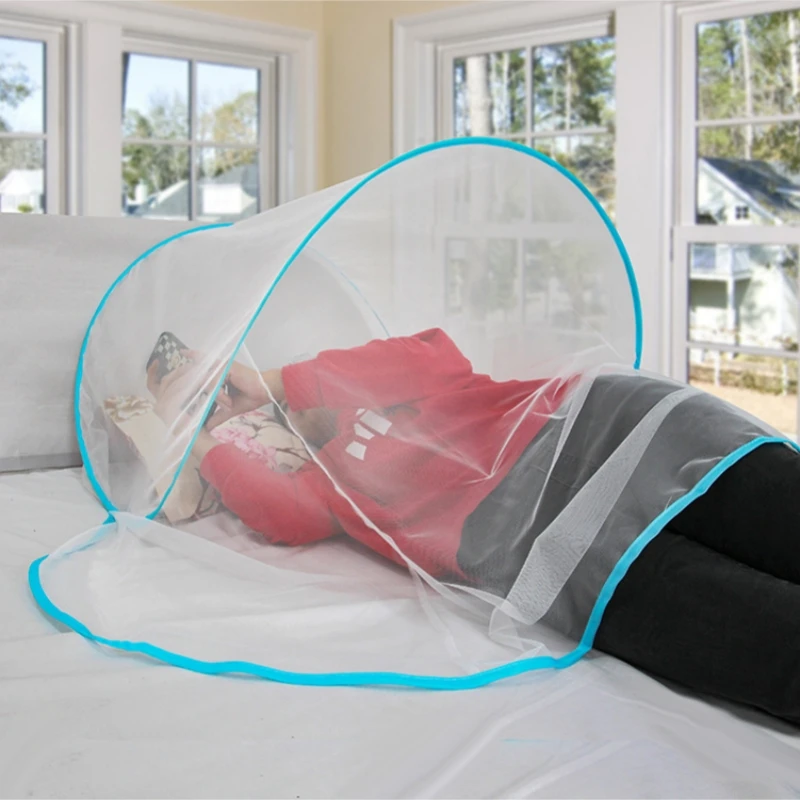 Summer Mosquito Net For Head One-Touch Tent Bed Mosquito Prevention Portable Equipment Foldable Bug Net Single Bed Mosquito Net.