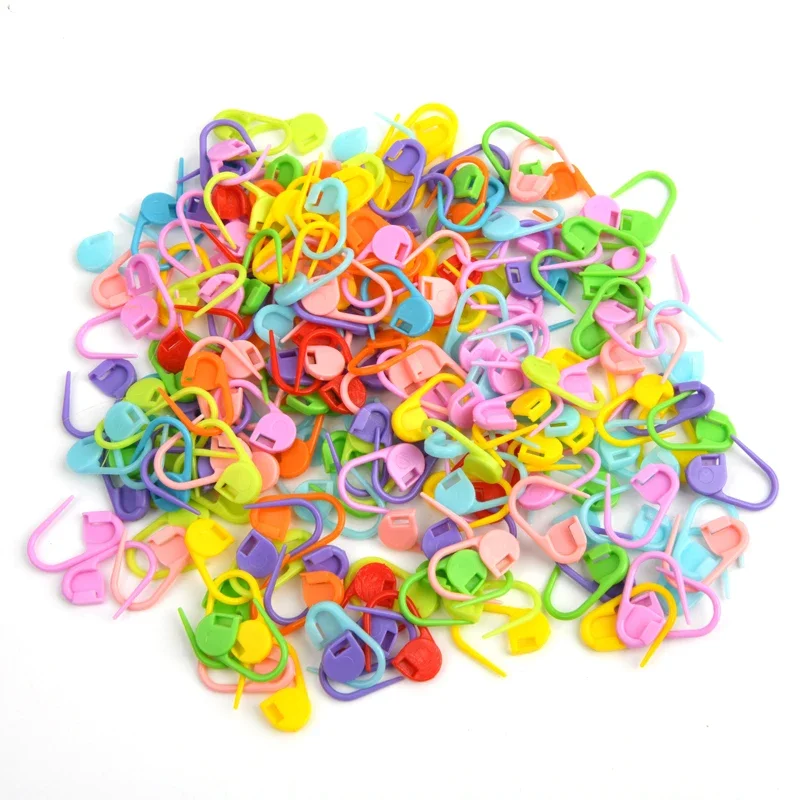 Plastic Resin Knitting Tools Small Clip Multicolor Locking Stitch Markers Crochet Latch Needle Clip Hook Sewing Craft Supplies