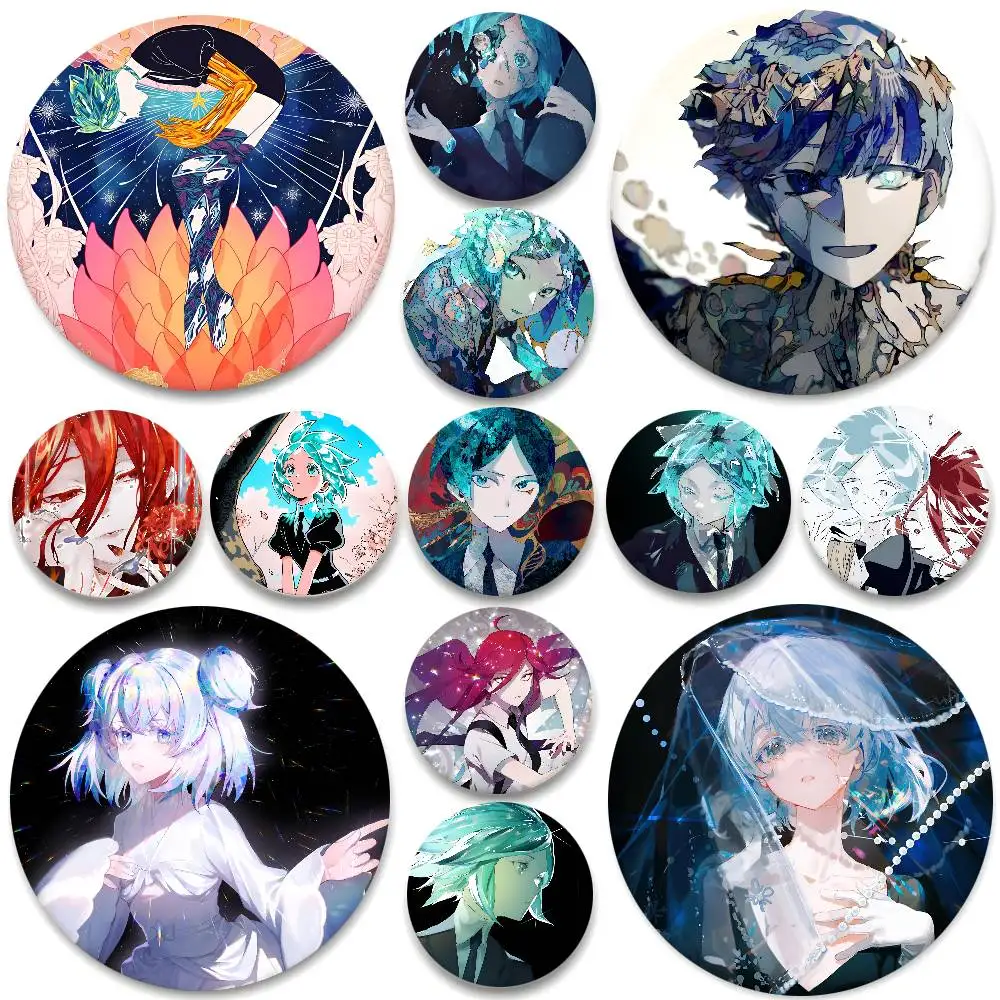 Anime Houseki No Kuni Abzeichen Runde Abzeichen Weißblech Münze Brosche Kleidung Rucksack Zubehör Anstecknadel