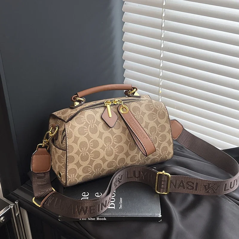 حقيبة كتف أنيقة للسيدات من الجلد الطبيعي، قابلة للتحويل إلى كروس بودي ماسنجر، حقيبة يد كلاسيكية أنيقة للنساء