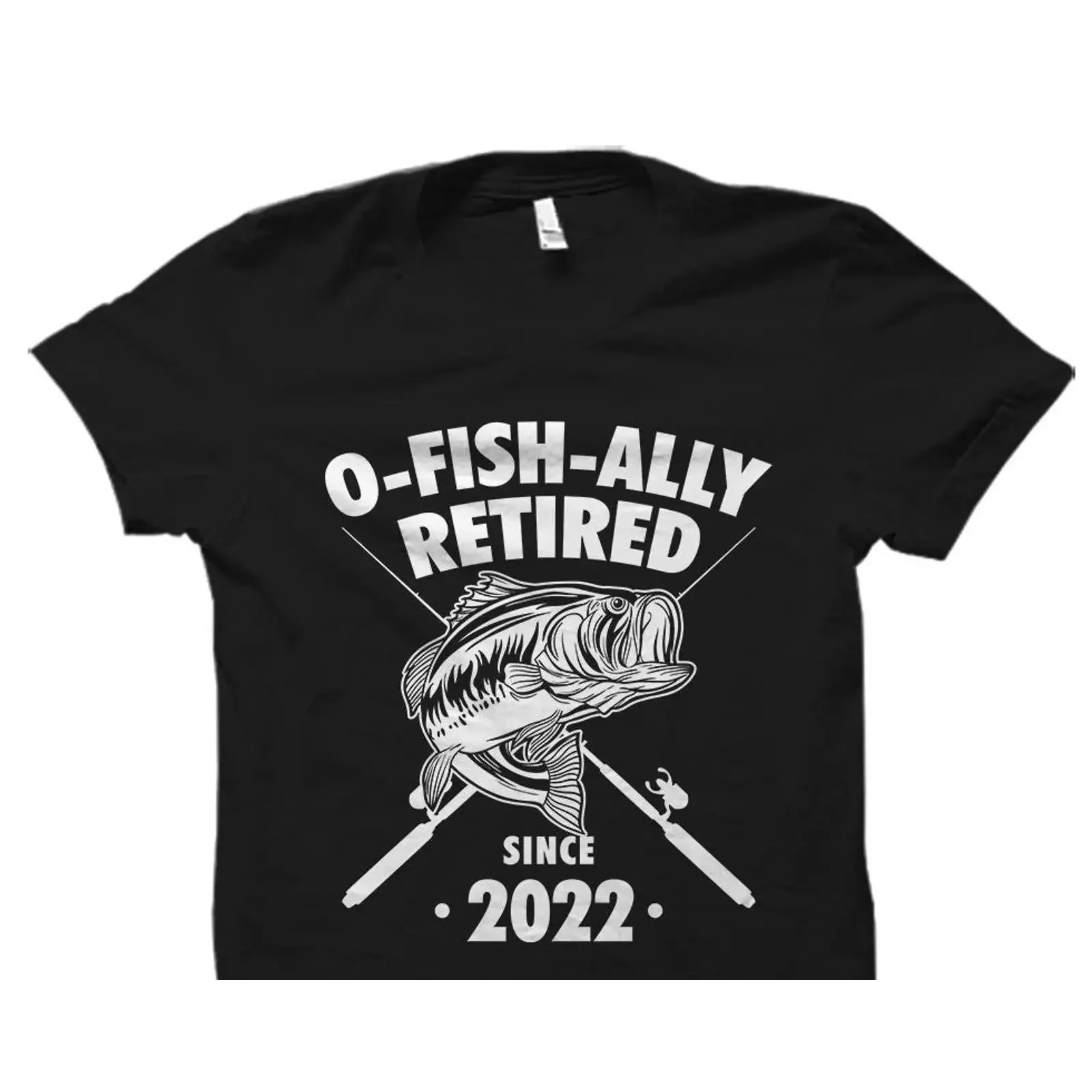 O Fish Ally Retired Since 2022 Funny Fishing Retirement T Shirt for Fisherman Retiree Party vintage Washed Stretched fashion